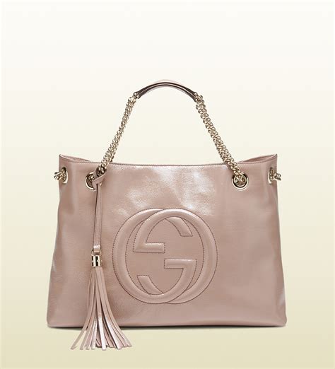 gucci patent tote bag